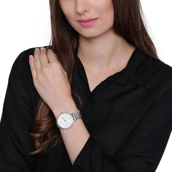 Women\'s Silver Jacqueline Quartz Stainless Steel Three Hand Bracelet Watch main image 3